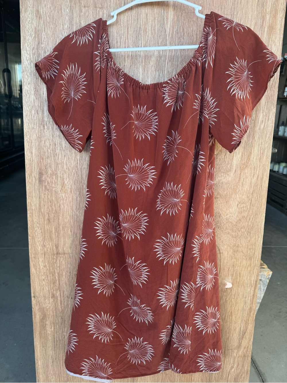 Madewell Rust Floral Off Shoulder Dress - Picture 4 of 4